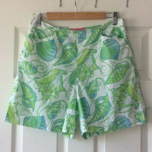 Lilly Pulitzer Jubilee green conch shell shorts